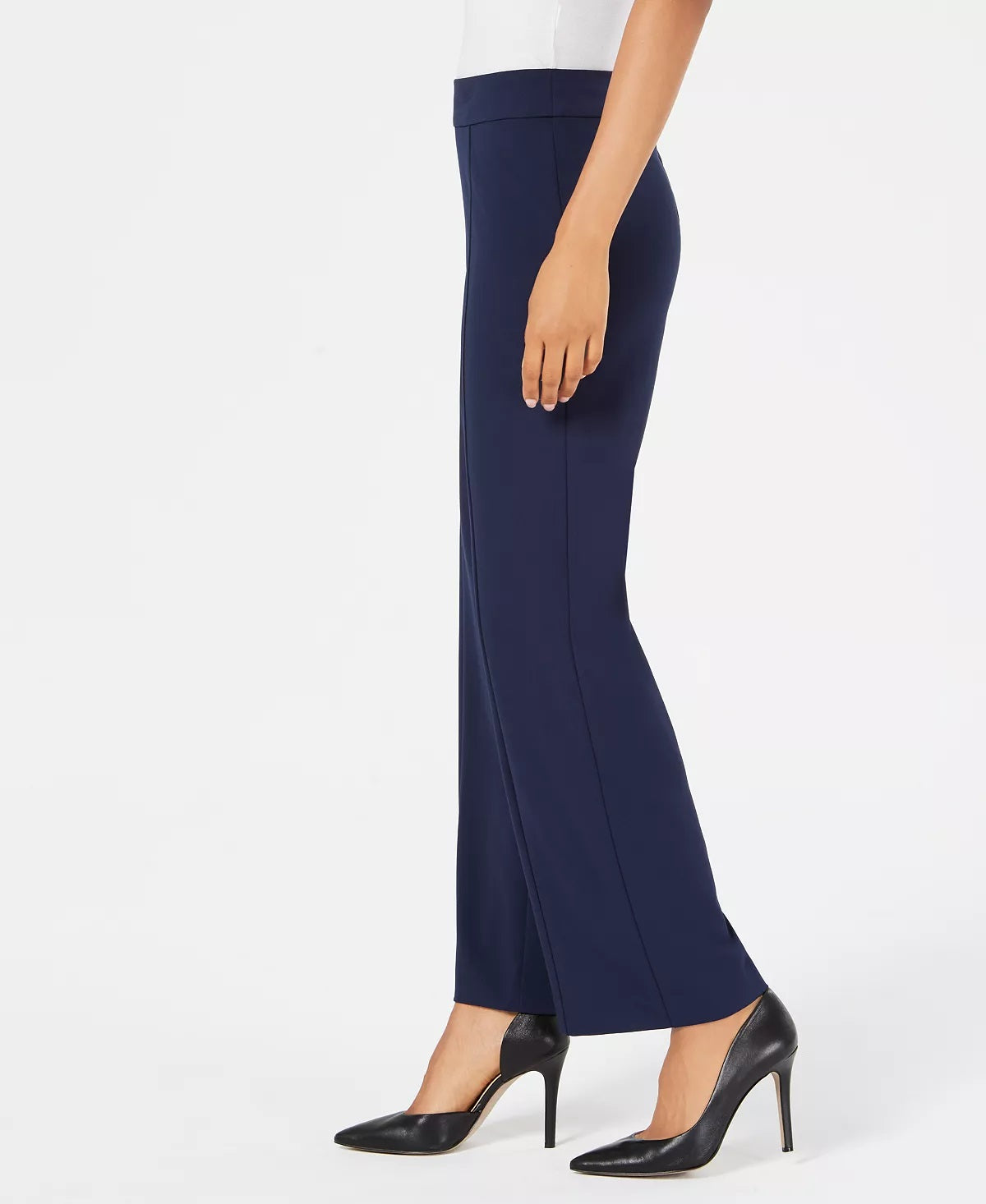 JM Collection Women's Wide Leg Pants Blue Size Petite S