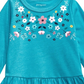 First Impressions Baby Girl's Cotton Floral Print Peplum Hem Tunic Pure Aqua Size 12 Months
