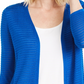 Alfani Women's Textured Ottoman-Ribbed Cardigan  Blue Size XX-Large