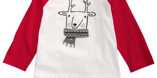 First Impressions Baby Boy's Reindeer-Print T-Shirt  White Size 6-9MOS