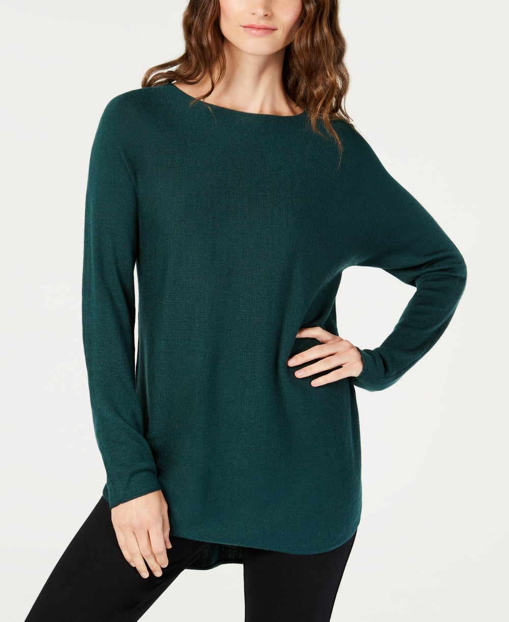 INC International Concepts Women's Petite Sweater Tunic Green Size Petite