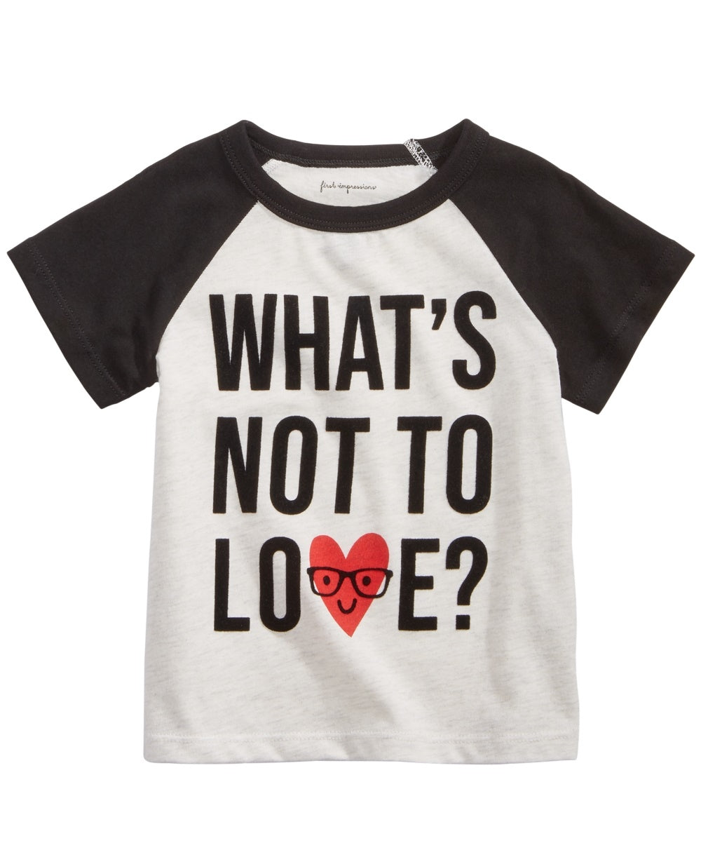 First Impressions Kid's Baby Boy's Love Print T Shirt White Size 12