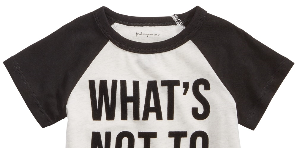 First Impressions Baby Boy's Love Print T-Shirt White Size 3-6 Months