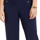 Charter Club Women's Twill Cropped Sailor Pants Blue Size 16