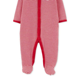 Carters Baby Boy's Striped Santa Footie Pajamas Red Size Newborn