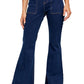 Free People Women's Layla High Waist Flare Jeans Blue Size 25