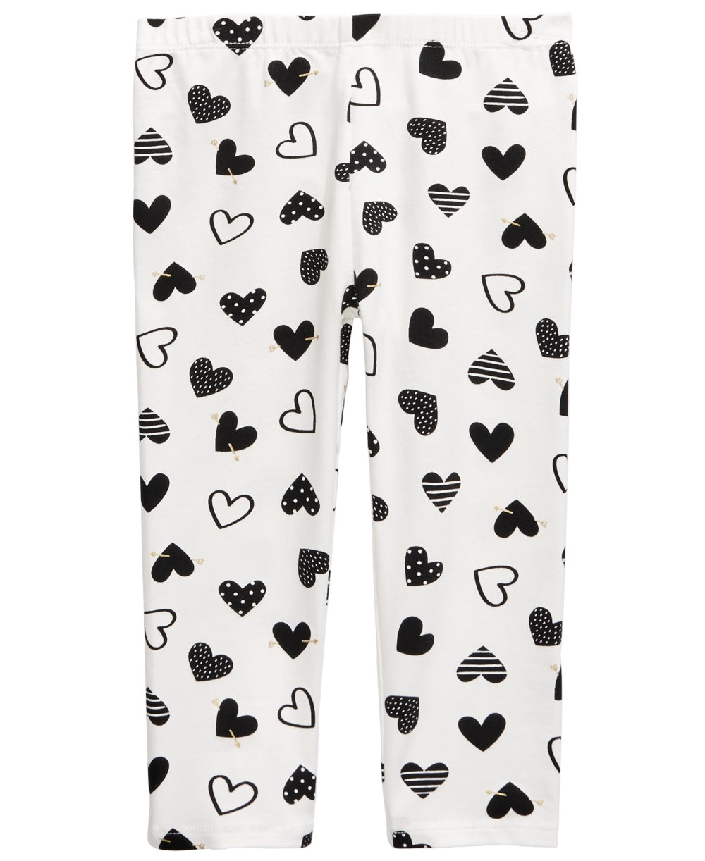 First Impressions Kid's Baby Girl's Heart Leggings White Size 18