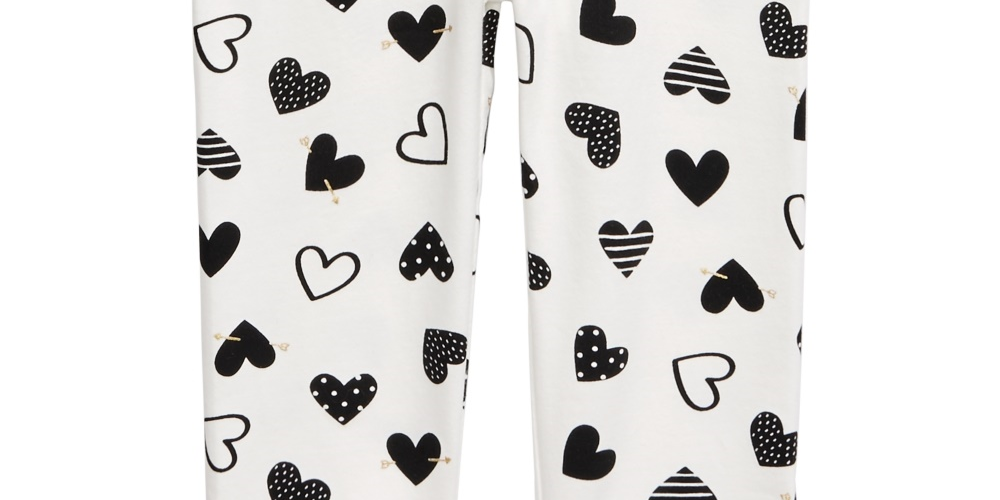 First Impressions Kid's Baby Girl's Heart Leggings White Size 18