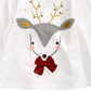 First Impressions Baby Girl's Reindeer Applique T-Shirt  White Size 18MOS