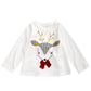 First Impressions Baby Girl's Reindeer Applique T-Shirt  White Size 3-6MOS