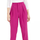 Bar III Women's High-Rise Pleated Pants Pink Size 4