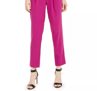 Bar III Women's High-Rise Pleated Pants Pink Size 4