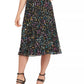 DKNY Women's Multicolor Mesh Skirt Black Size Large