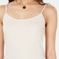 Maison Jules Women's Spaghetti Strap Square Neck Tank Top White Size X-Small