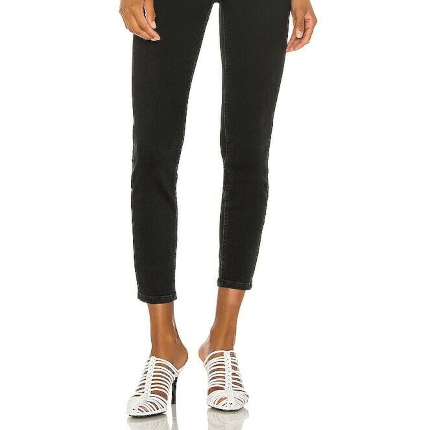 We The Free Women's Zippered Pocketed Skinny Jeans Black Size 25