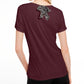 Maison Jules Women's Tie Back Solid T Shirt Wine Size XX-Large