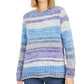 Style & Co Women's Chenille Space-Dyed Sweater Blue Size Small