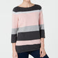 Karen Scott Women's Striped Boatneck Sweater  Medium Red Size X-Small