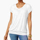 JM Collection Women's Blouson T Shirt White Size Small