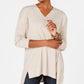 Style & Co Women's Petite V-Neck Tunic Beige Size PL