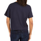 Calvin Klein Women's Jeans Cropped Logo T-Shirt Blue Size LG