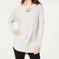 INC International Concept Women's Shirttail Sweater Gray Size Medium