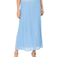 JM Collection Women's Crinkle Gauze Maxi Skirt Blue Size Medium