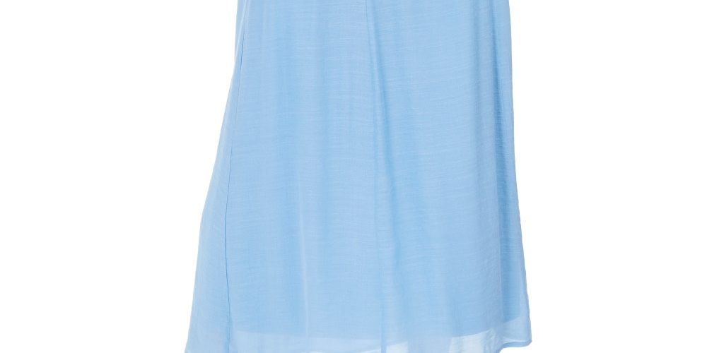 JM Collection Women's Crinkle Gauze Maxi Skirt Blue Size Medium