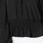 Thalia Sodi Women's Smocked Cold Shoulder Top Black Size XX-Large