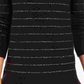 Style & Company Women's Black Embellished 3/4 Sleeve V Neck Sweater Black PP