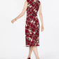 Charter Club Women's Petite Sleeveless Mixed-Print Dress Wine Size Petite X-Large
