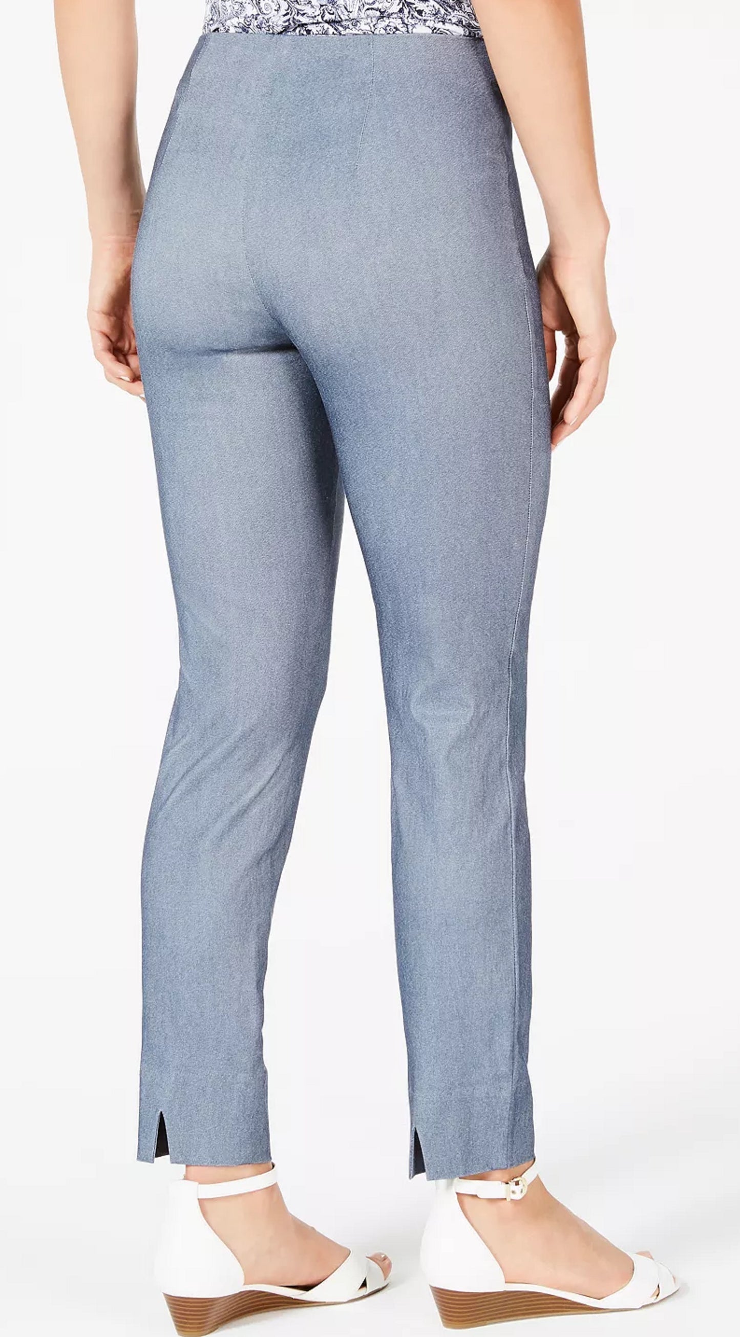 Charter Club Women's Tummy Control Skinny Pants Blue Size 4 Petite