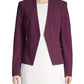 Calvin Klein Women's Collarless Open Front Jacket Purple Size 14