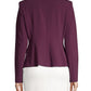 Calvin Klein Women's Collarless Open Front Jacket Purple Size 14