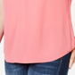 Charter Club Women's Split Neck Top Pink Size Small