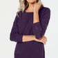 Karen Scott Women's Ottoman Stitch Sweater Purple Size Petite Medium