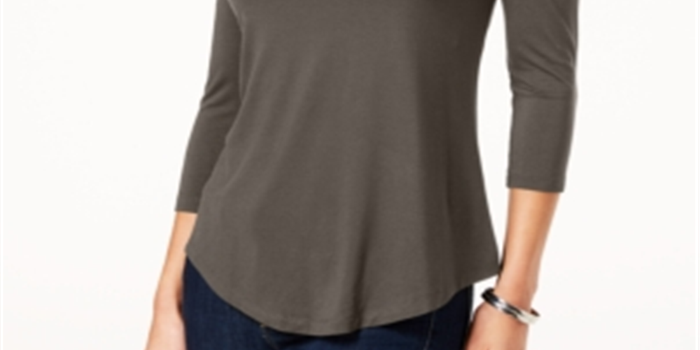 JM Collection Women's Cold Shoulder Top Blue Size Small