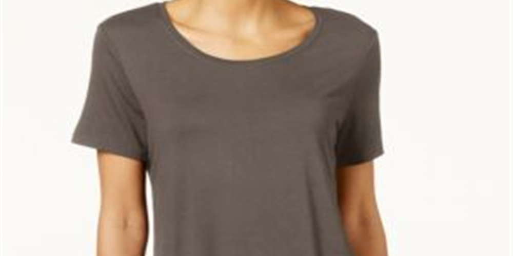 JM Collection Women's Scoop Neck Top Brown Clay Size Medium