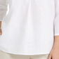 Charter Club Women's Woven Drawstring Tie Cuff Top White Size Medium