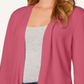 Charter Club Women's Open Front Cardigan Pink Size X-Large