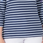 Karen Scott Women's Floral Striped Boat Neck Top Blue Size Petite X-Large
