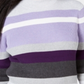 Karen Scott Women's Striped Mock Neck Cotton Sweater Purple Size Small
