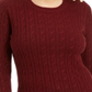 Charter Club Women's Textured Embellished Patterned Long Sleeve Jewel Neck Sweater Red Size X-Large