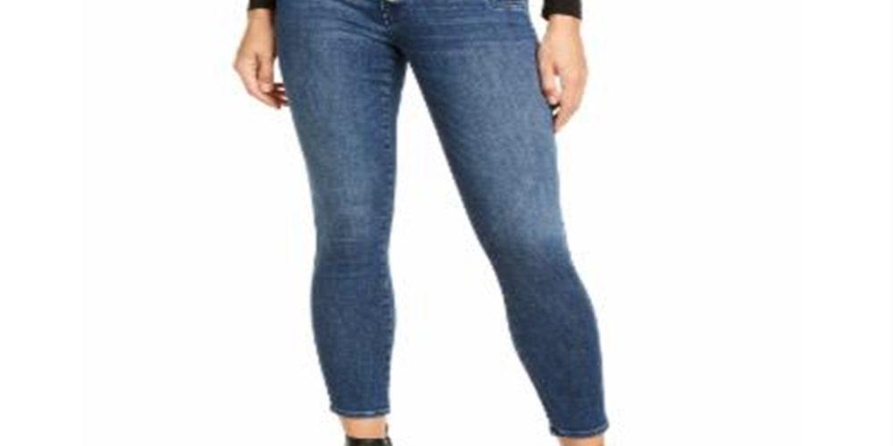 Vigoss Jeans Women's Marley Exposed Button Skinny Jeans Blue Size 31