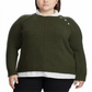 Ralph Lauren Women's Plus Prince Sweater Grey Size -3X