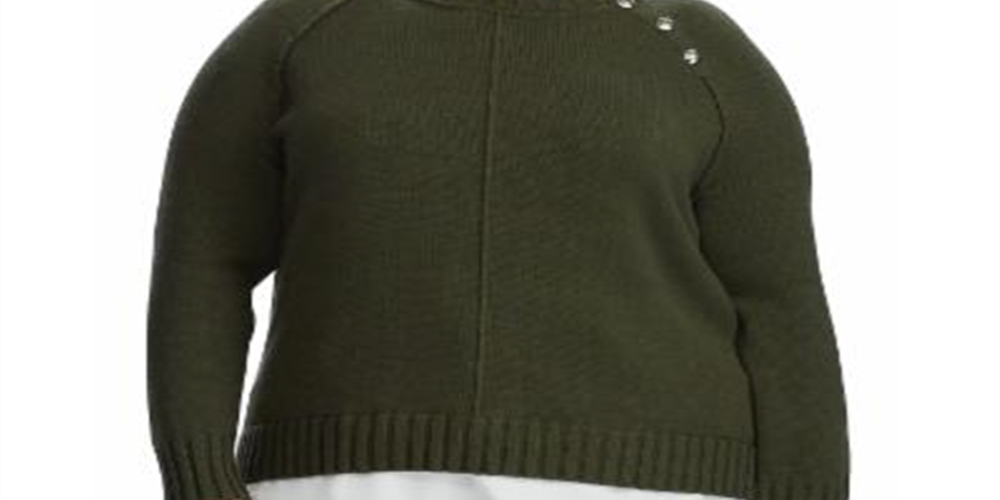 Ralph Lauren Women's Plus Prince Sweater Grey Size -3X