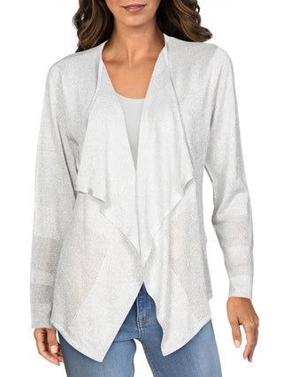 Alfani Women's Asymmetric Layering Cardigan Top White Size XX-Large