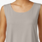JM Collection Women's Scoop Neck Tank Top Brown Size Small