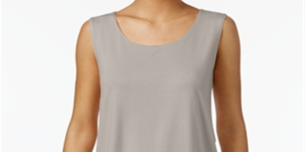 JM Collection Women's Scoop Neck Tank Top Brown Size Small