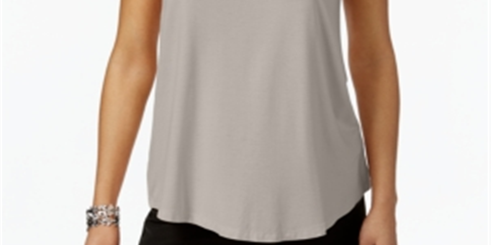 JM Collection Women's Scoop Neck Tank Top Brown Size Small
